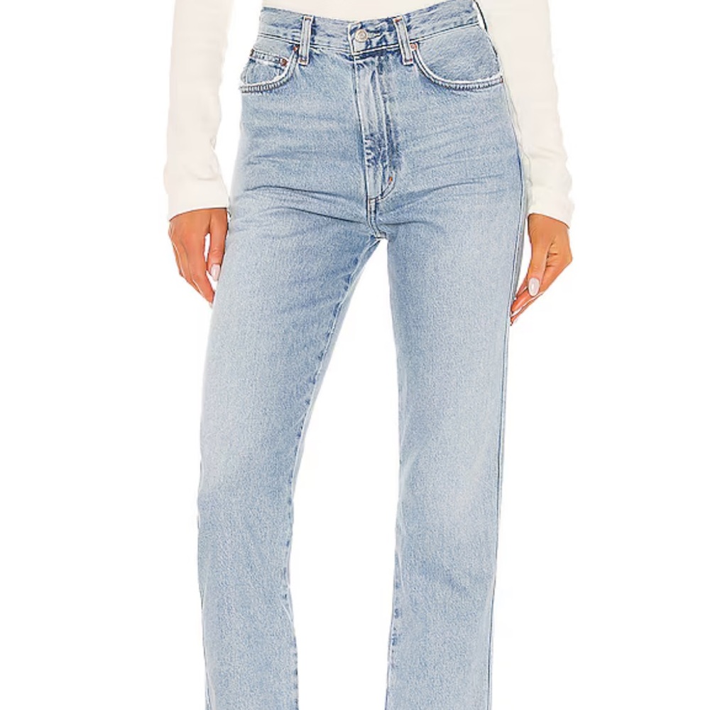 Agolde Light Blue Straight Leg Jeans